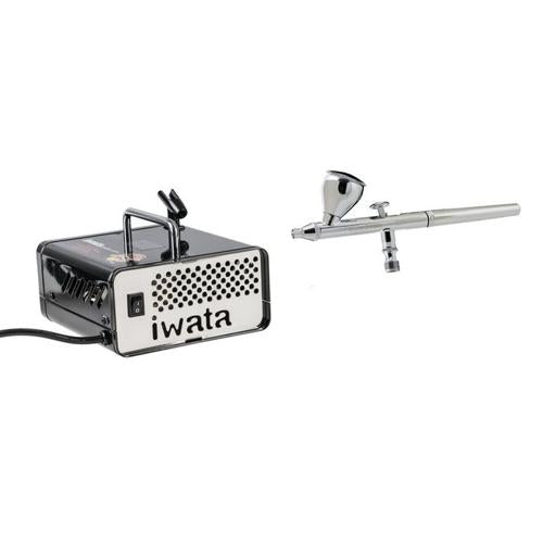 IWATA AIRBRUSH KIT INTERMEDITE HP.CN + IS35 COMPRESSOR