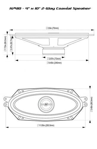 CERWIN VEGA 4X10" COAXIAL SPEAKERS 320W PAIR HED 2 WAY