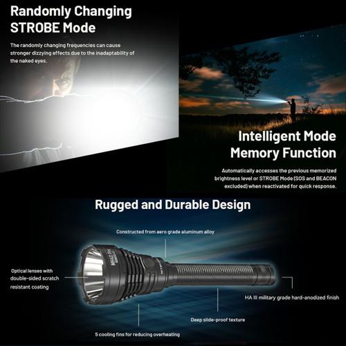 NITECORE MH40 PRO 3500 LUMEN UHI BRIGHT LONG RANGE HUNTING FLASHLIGHT
