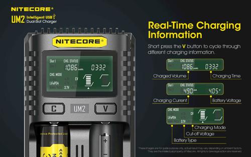 NITECORE INTELLIGENT BATTERY CHARGER USB DUAL SLOT