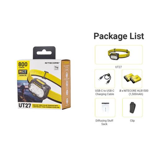 NITECORE 800 LUMEN USB RECHARGEABLE LED HEADLAMP BLACK