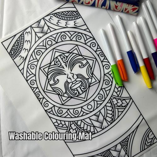 KOHA Create Washable Colouring Mat (Sun Design)