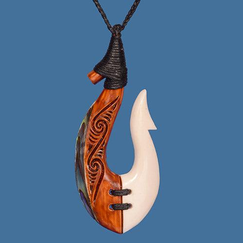 Bone Stained Hook with Binding Necklace