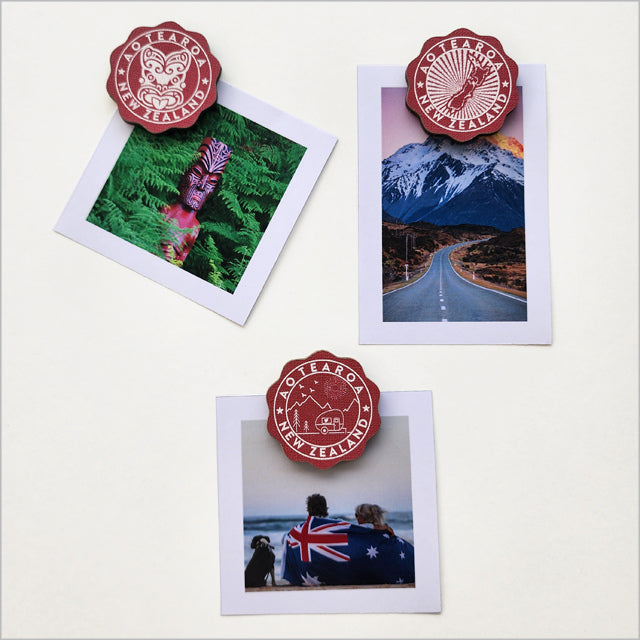 Magnet Pop-Out - Circle Red Aotearoa Set