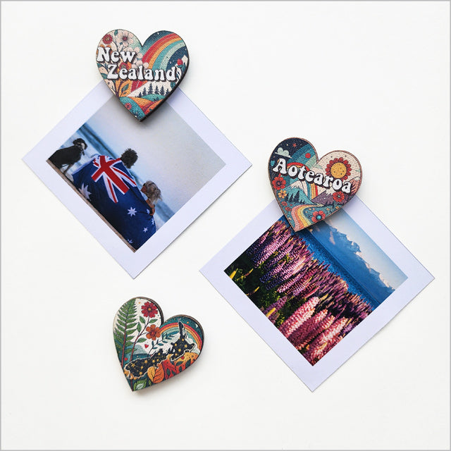 Magnet Pop-Out - Heart Aotearoa + NZ Set