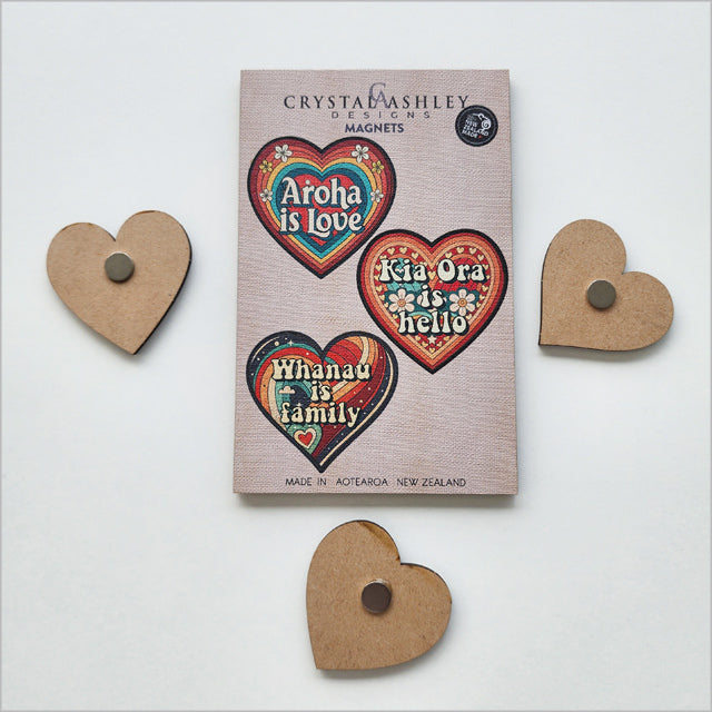 Magnet Pop-Out - Heart Aroha + Whanau Set