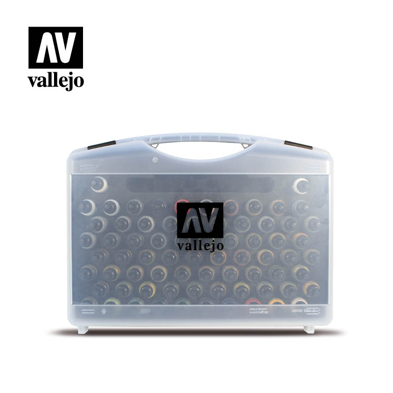 Vallejo - Model Air - 72 Basic colours set + Brushes Plastic Case