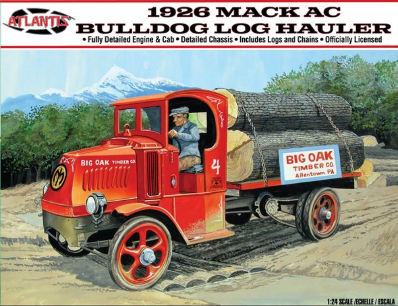 Atlastic Plastic Kit Set - 1926 Mack Bulldog Log Hauler
