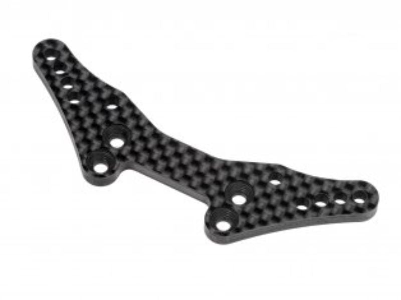 RS4 Carbon RR Shock Tower: lightweight carbon fiber upgrade for improved shock absorption and handling in RC cars.