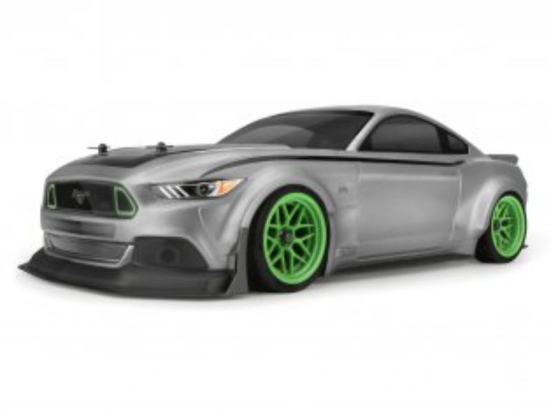 Mustang RTR Spec 5 Body 200mm for RC cars with clear polycarbonate, pre-cut vinyl masks, and photorealistic decals.