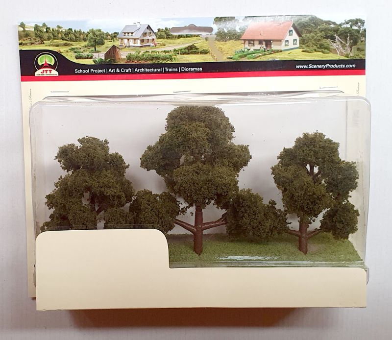 JJT Model Scenery WaterEdge Decid. enhances dioramas with realistic vegetation, perfect for model railroads and creative displays.
