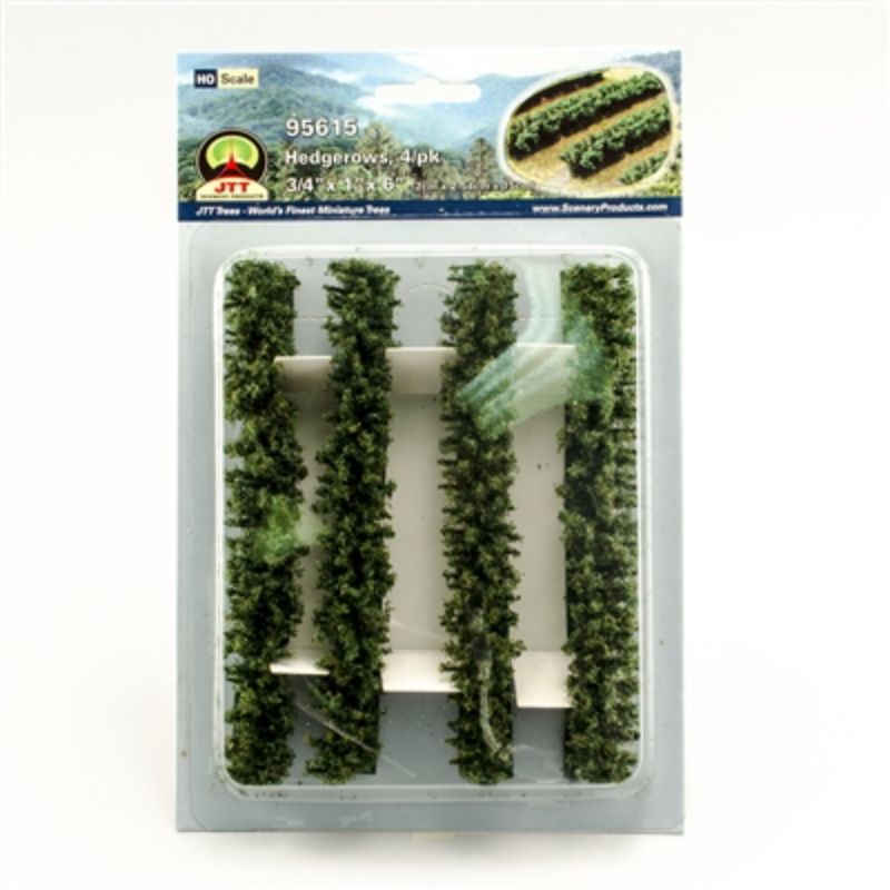JJT Model Scenery - HO: Hedges 19x25x152mm (4)