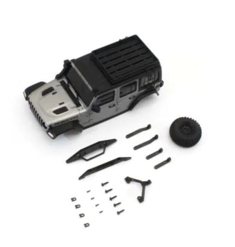Kyosho MX-01 Body Set transforms RC cars into a detailed Jeep Wrangler replica for adventurous off-road performance.