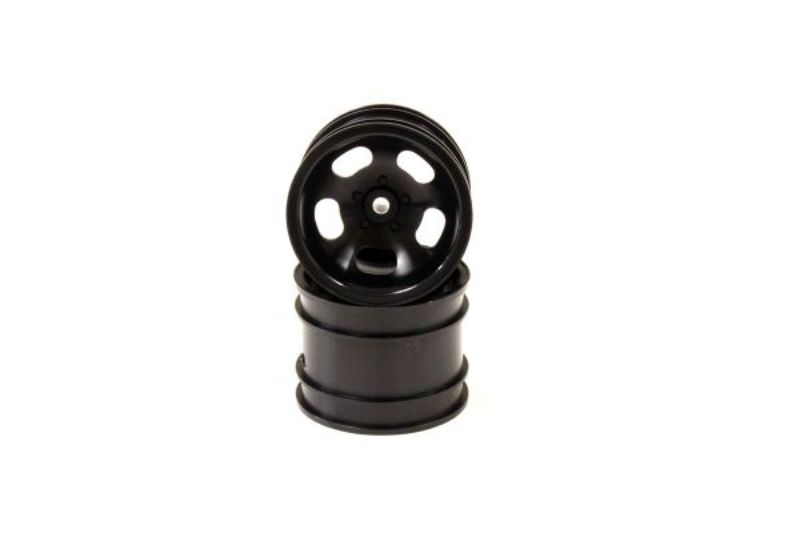 Kyosho Beetle RR Black rims, designed for enhanced style and performance in remote-controlled beetle vehicles.
