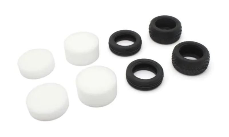 Kyosho SB Tyres (FRx2/RRx2) with inserts for enhanced grip and performance in RC racing on various surfaces.