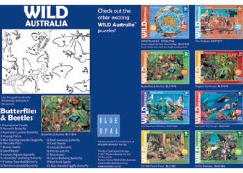 Blue Opal - Wild Aust Butterflies & Beetles 100pc
