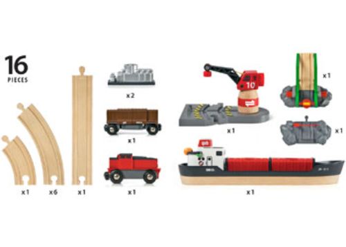 BRIO Set - Cargo Harbour Set 16 pieces