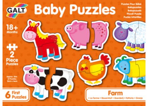 Galt - Baby Puzzles - Farm - 2pcs