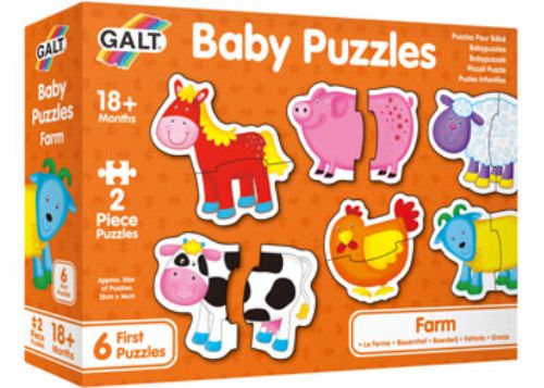 Galt - Baby Puzzles - Farm - 2pcs