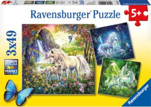 Puzzle - Ravensburger - Beautiful Unicorns Puzzle 3x49pc