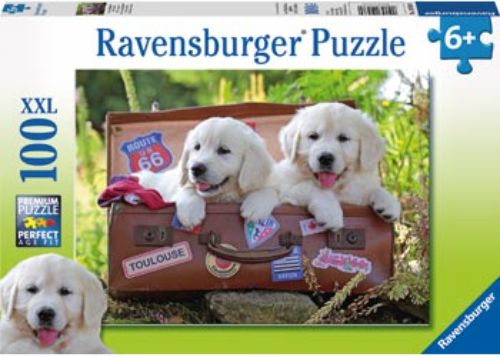 Puzzle - Ravensburger - Travelling Puppies Puzzle 100pc