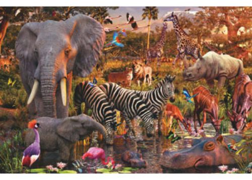 Puzzle - Ravensburger - African Animal World Puzzle 3000pc