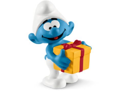 Schleich - Smurf with present