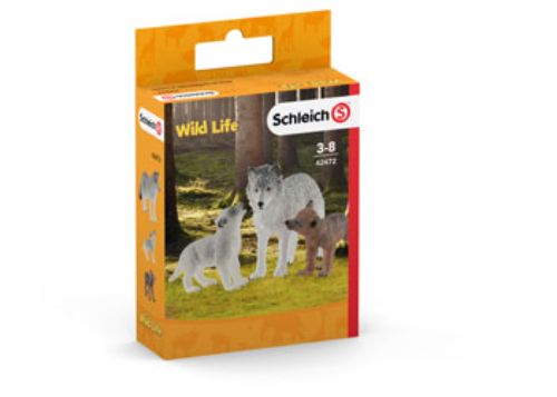 Schleich - Mother wolf with pups
