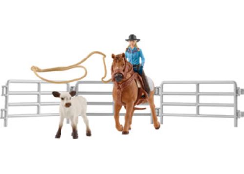Schleich - Cowgirl Team Roping Fun