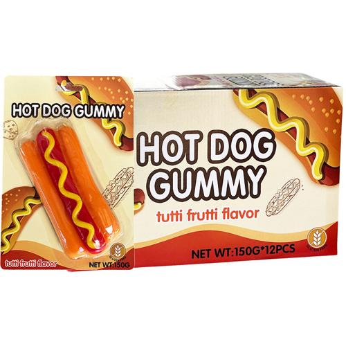 Kiwi Delight Hot Dog Gummy 150gm (Pack of 12)