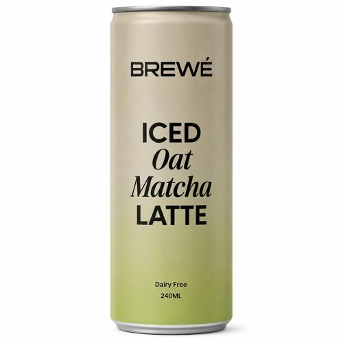Brewe Iced Oat Matcha Latte 240ml (Pack of 12)