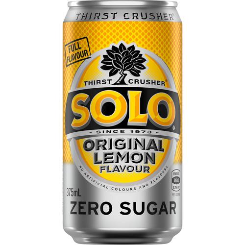 Solo Zero Sugar Lemon 375ml (Pack of 24)