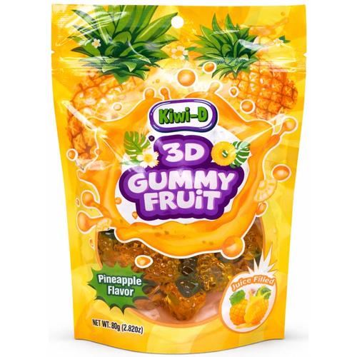 KD 3D Liquid Gummies Pineapple 80g (Pack of 24)
