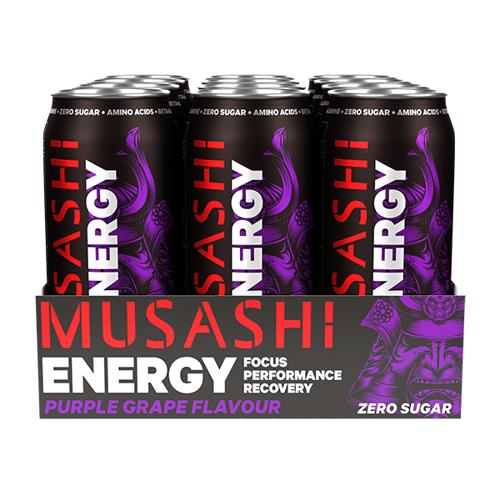 Musashi Energy Purple Grape 500ml (Pack of 12)