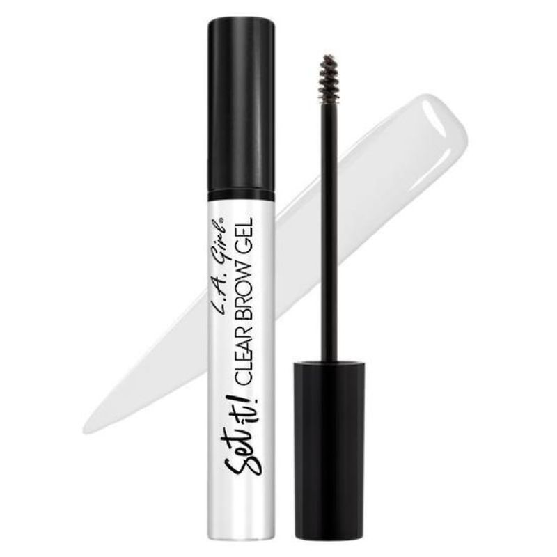 LA Girl Set It! Clear Brow Gel with precision wand for lightweight, non-sticky hold, perfect for effortless brow grooming.