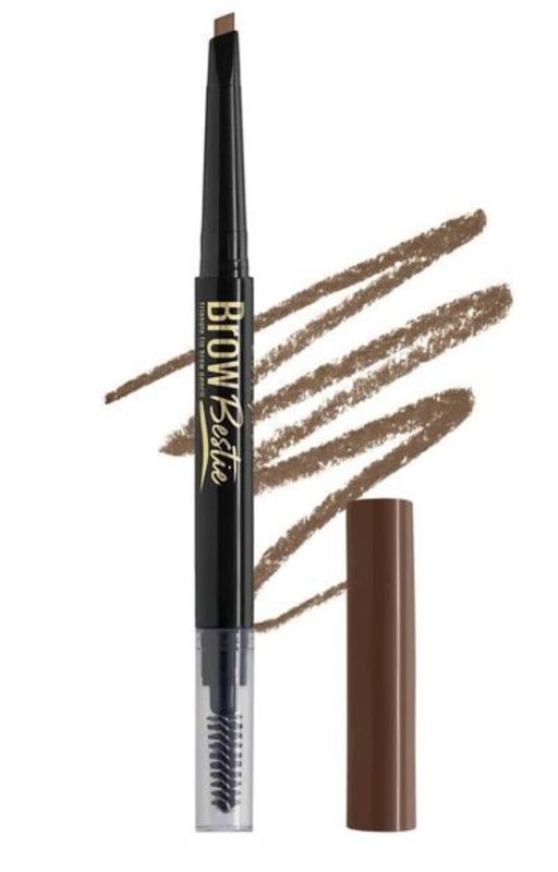 LA Girl Brow Bestie Pencil in Warm Auburn features a twistable tip and spoolie for precise, natural-looking brows.