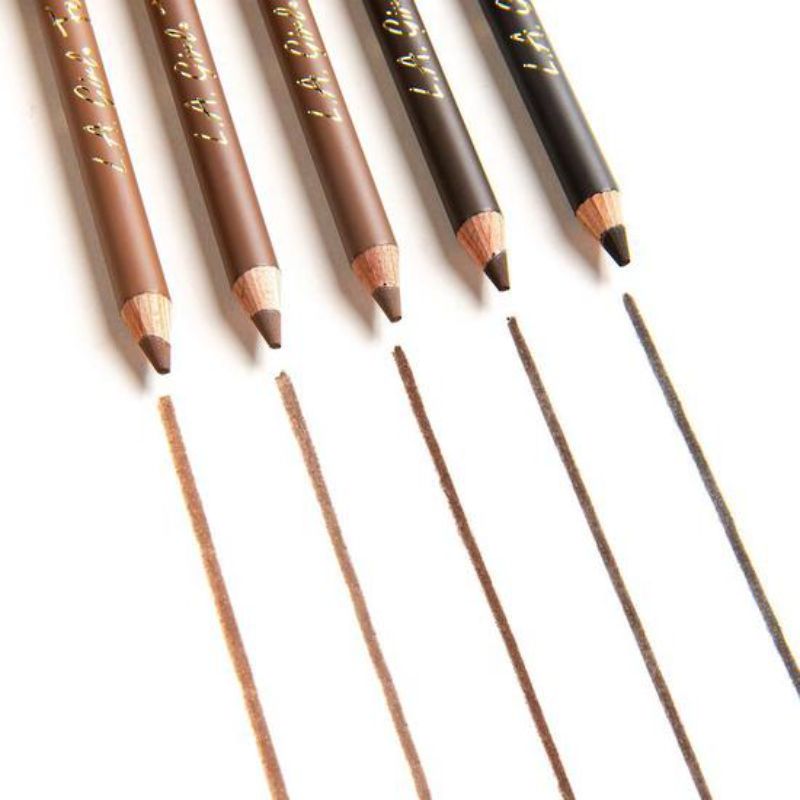 LA Girl Featherlite Powder Brow Pencil in Medium Brown, features a buildable formula for naturally defined, fluffy brows.