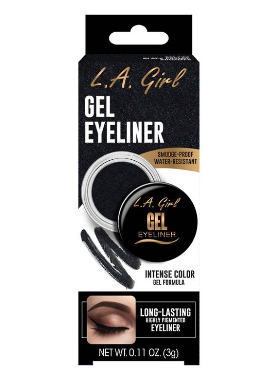 LA Girl Gel Eyeliner in Black Cosmic Shimmer with rich color and cosmic shimmer, perfect for bold or subtle eye looks.