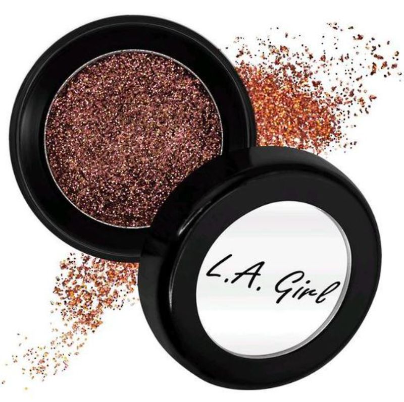LA Girl Glitterholic Glitter Topper in Electrify adds vibrant shimmer and multi-dimensional sparkle to any makeup look.