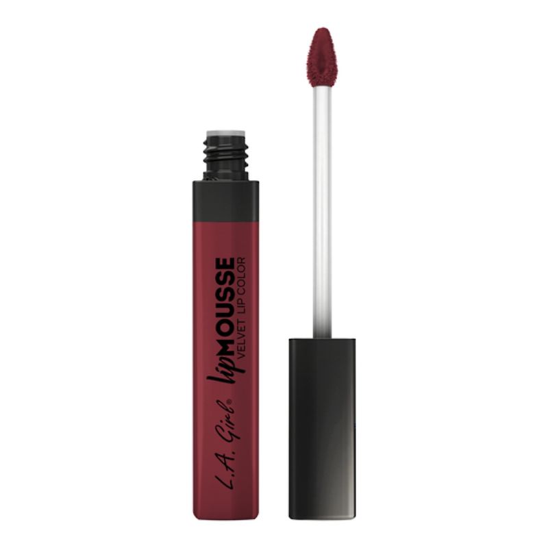LA Girl Lip Mousse in 'Bae-cation' features a silky formula, vibrant color, hydration, and convenient teardrop applicator.