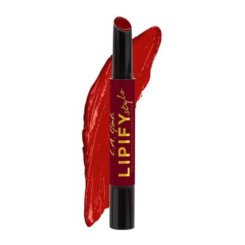 LA Girl Lipify Stylo Lipstick in Lust offers rich color with hydrating oils for a glossy finish and easy application.