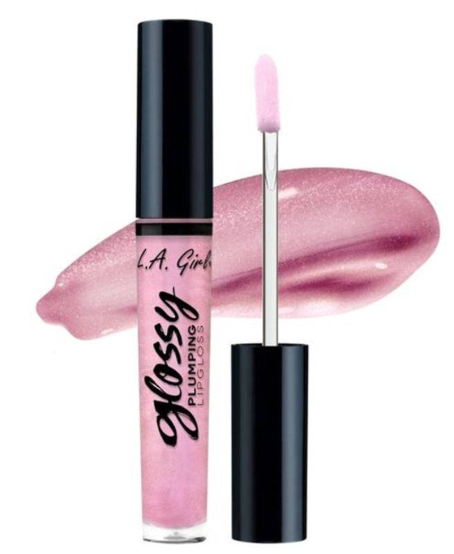 LA Girl Glossy Plumping Lipgloss in 10 vibrant shades, offering high-shine, non-sticky hydration for fuller, luscious lips.