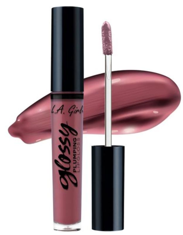 LA Girl Glossy Plumping Lipgloss in Luscious, a vibrant glossy formula for plump, hydrated lips with a warm tingling sensation.