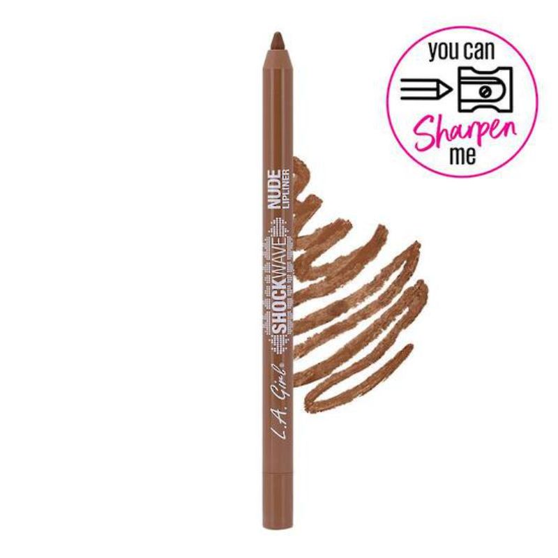 LA Girl Shockwave Nude Lipliner Pencil in Gingerbread, creamy, smudge-proof formula for a defined, long-lasting pout.