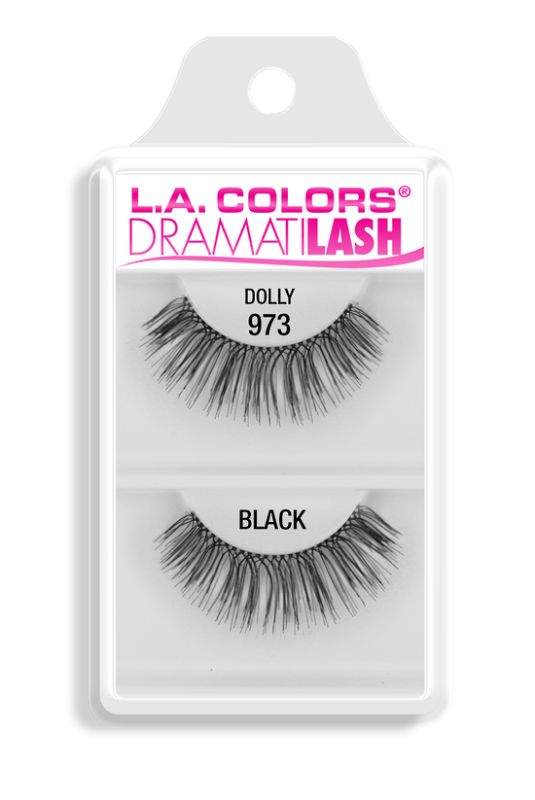 Dramatic LA Colors Dolly eye lashes featuring a crisscross design for added volume and length, perfect for any occasion.