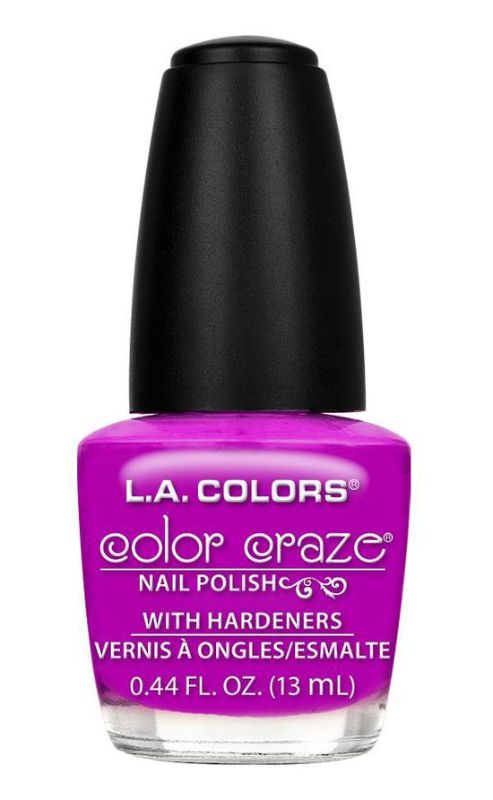 Vibrant LA Colors Color Craze - Electra nail polish bottle, showcasing an electrifying shade perfect for chic manicures and pedicures.