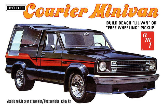 1/25 scale model kit of a 1978 Ford Courier Minivan with customizable parts and 121 detailed components.