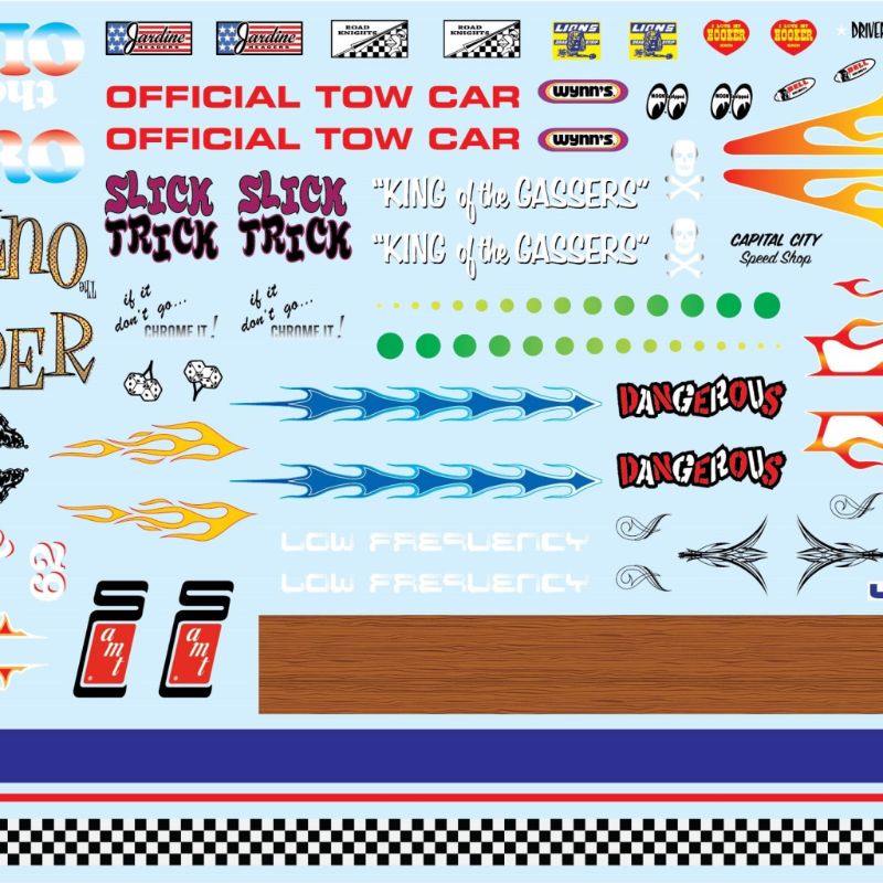 High-quality 1/25 scale decal kit featuring vibrant graphics and easy application for model builders.