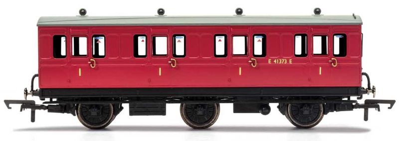 Hornby BR 6WC 1st Class coach model with fitted lights, designed for tight curves and low platform access.