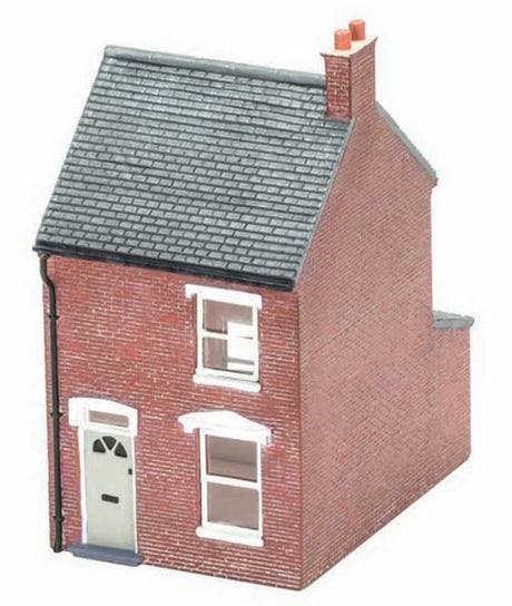 Hornby Left Hand Mid Terraced House model, detailed poly resin structure for realistic model railway layouts.